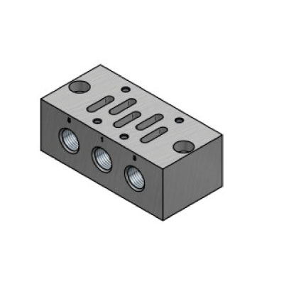 HRP5704ISO1 Hafner RP 5 704 ISO1  aluminium basisplaat midden geschikt voor 1 ventiel