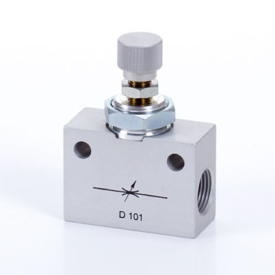 HD101 Hafner D 101 G3/8 aluminum bi-directional flow regulator function valve.