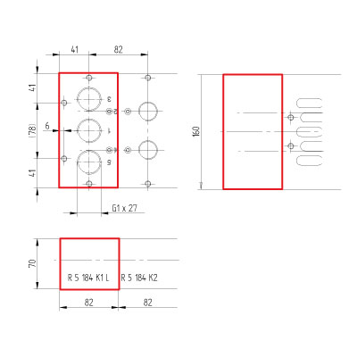 HR5184K1L Hafner R 5 184 K1 L aluminium basisplaat links