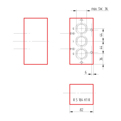 HR5184K1R Hafner R 5 184 K1 R aluminium basisplaat rechts