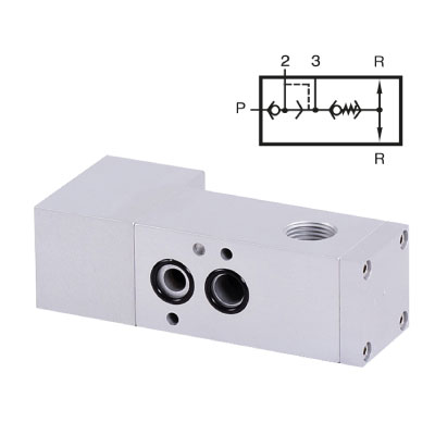 HSENR20701 Hafner SENR 207 01 Namur Quick-exhaust-block with non-return valve for single-acting pneumatic actuators.