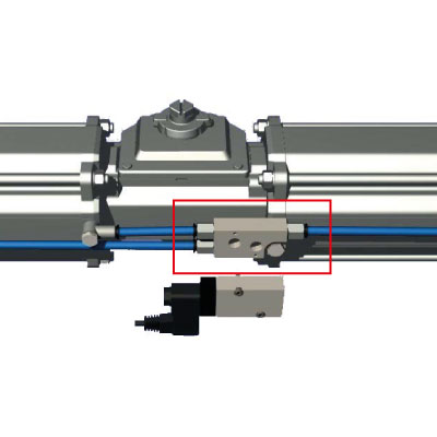 HZVPS101 Hafner ZVPS 101 te monteren op een actuator met G 3/8“-poorten. Ontworpen voor een doorlaatmaat 10 mm in combinatie met b.v. Postfris 510 101.