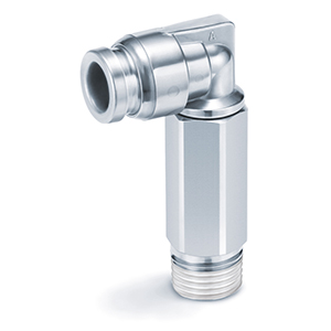 0S-KQG2W23-M5 Push-In Fitting elbow extended rotatable M5x3,2mm Stainless Steel 316 KQG2W